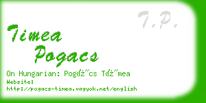 timea pogacs business card